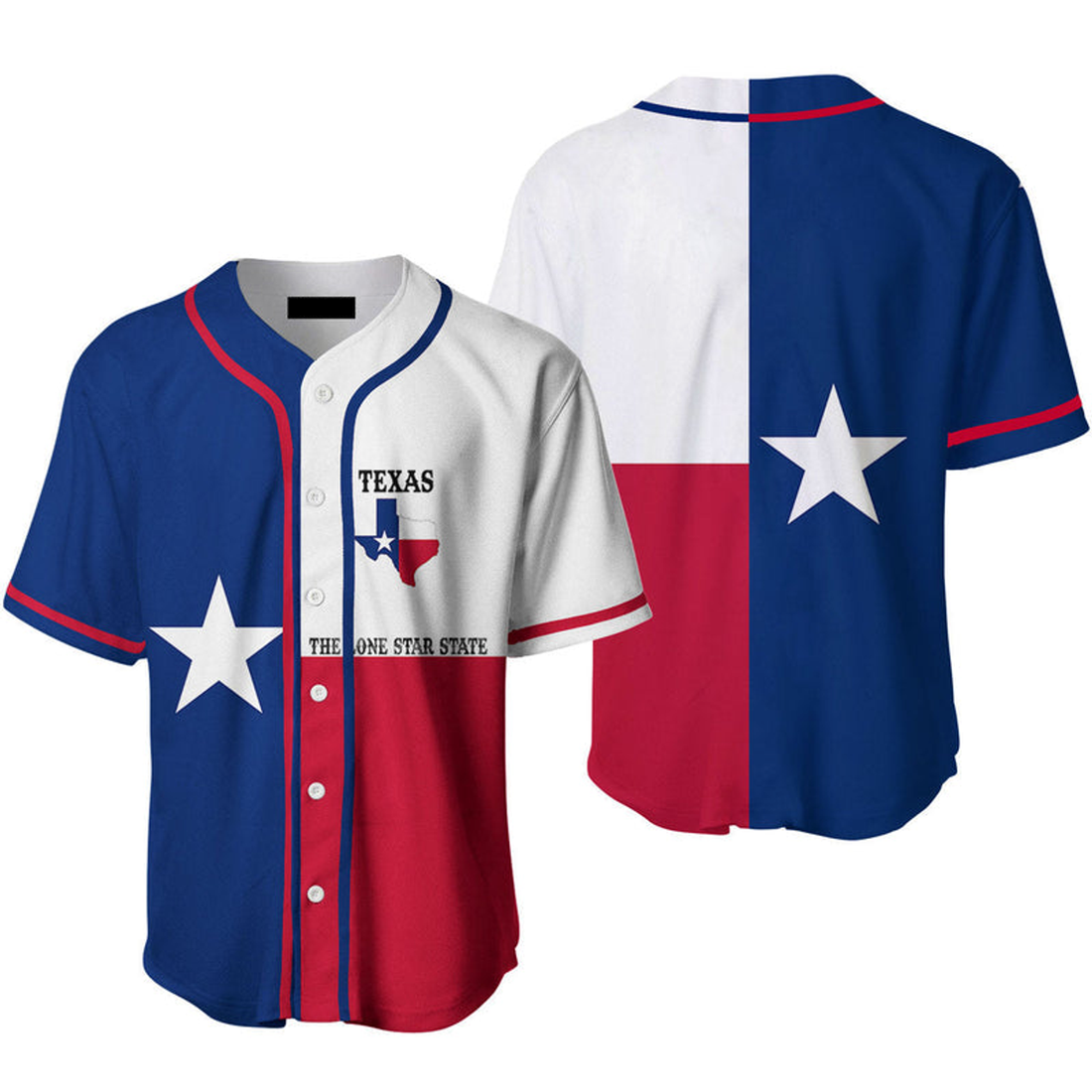Texas Flag Baseball Jersey Gift for Men Women Baseball Jersey S-5XL