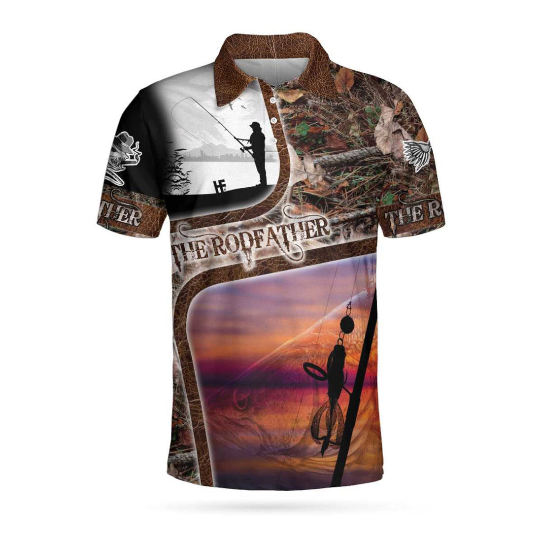 The Rodfather Fishing Shirt Best Gift Men's Polo Shirt S-5XL