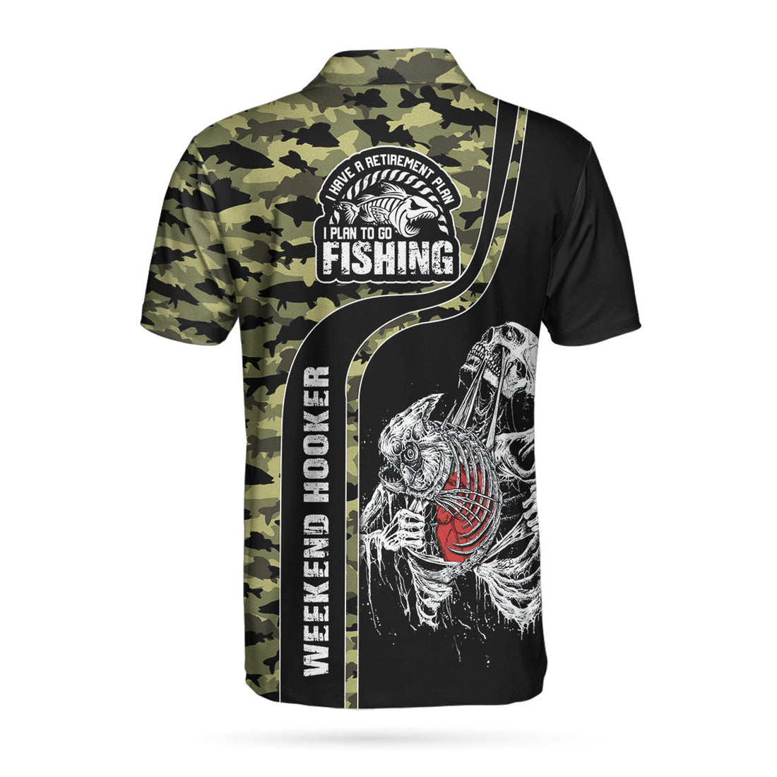 The Weekend Hooker With A Retirement Plan Personalized Fishing Men's Polo Shirt
