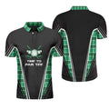 Time To Par Tee Black Green Polo Shirt Green Tartan Plaid Golf Men's Polo Shirt S-5XL