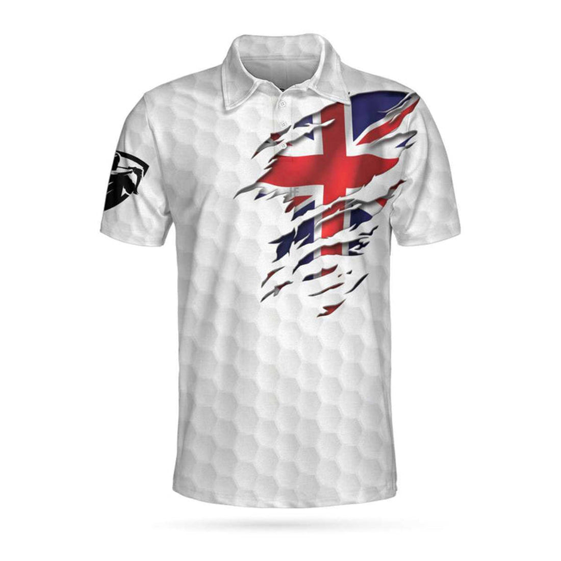 UK Eagle Flag Golf Pattern Polo Shirt Great Britain Jack Men's Polo Shirt S-5XL