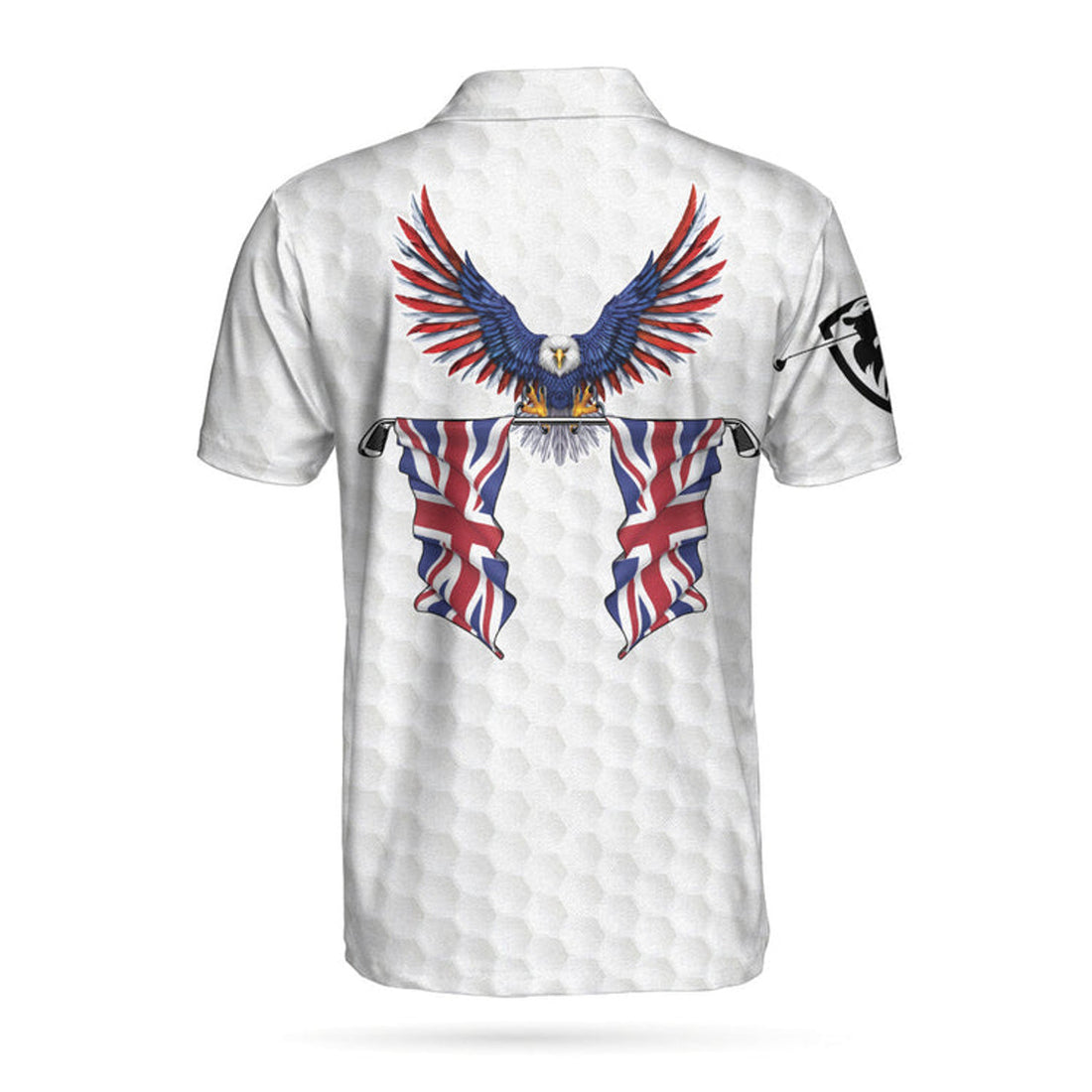 UK Eagle Flag Golf Pattern Polo Shirt Great Britain Jack Men's Polo Shirt S-5XL