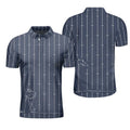Unique Golf Shirt for Men Golfer Drawing Vertical Stripe Men's Polo Shirt S-5XL