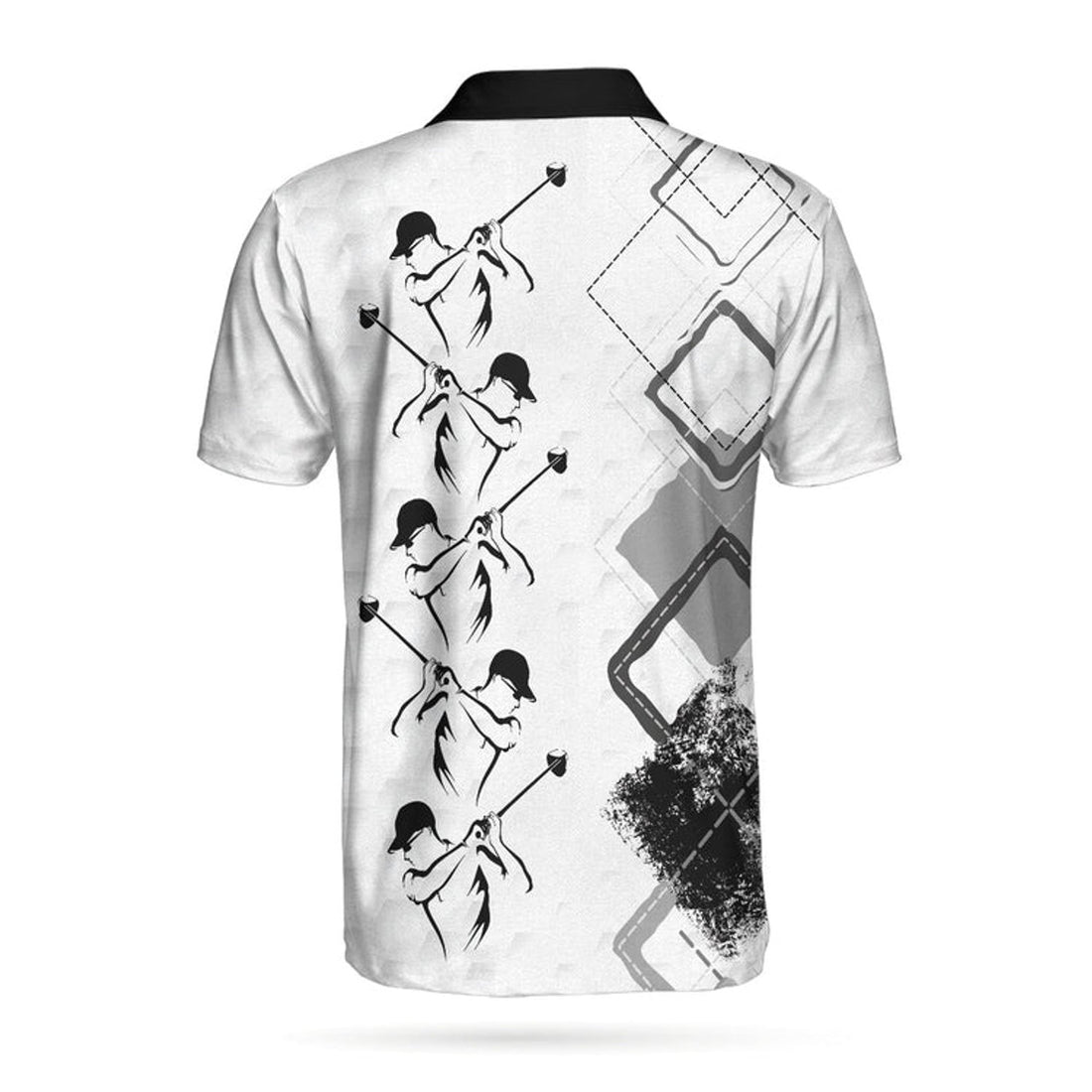We Be Clubbin Golf Pattern Black And White Men's Polo Shirt S-5XL
