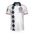 Weapons Of Grass Destruction Polo Shirt White Navy Argyle Men's Polo Shirt S-5XL