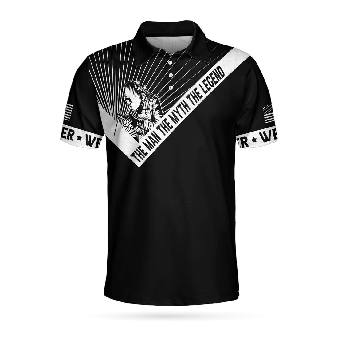 Personalized Welder Shirt Man The Myth The Legend Gift Men's Polo Shirt S-5XL