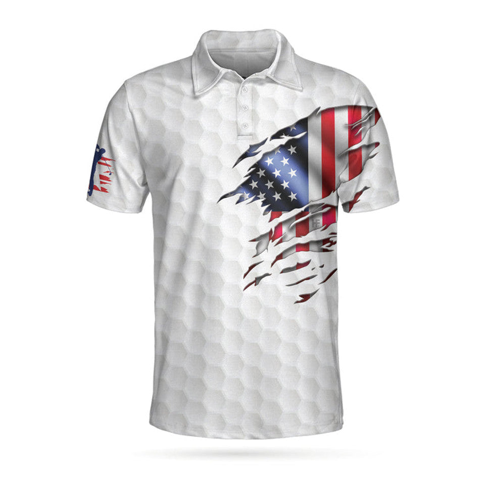 Yes Do Have A Retirement Plan Golf Pattern American Flag Men's Polo Shirt S-5XL
