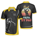 Best Papa By Par Golf Lover Vintage Short Sleeve Shirt Men's Polo Shirt S-5XL