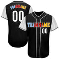 Custom Black White Gold Two Tone Baseball Jersey S-5XL