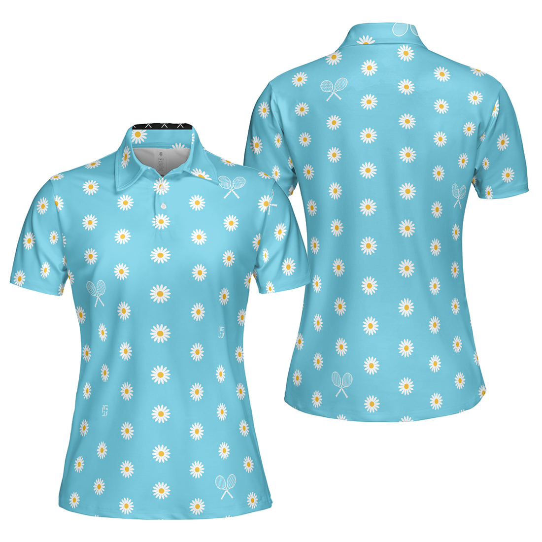 Daisy Tennis Shirt Short Sleeve Women Polo Shirt S-5XL