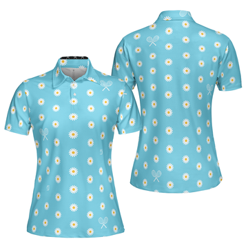 Daisy Tennis Shirt Short Sleeve Women Polo Shirt S-5XL