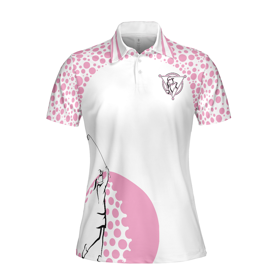 Empower White Pink Short Sleeve Golf Shirt For Ladies Women's Polo Shirts S-5XL