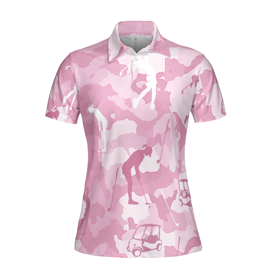 Golf Girl Camouflage Short Sleeve Women Polo Shirt S-5XL