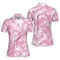 Golf Girl Camouflage Short Sleeve Women Polo Shirt S-5XL