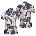Cool Camouflage Short Sleeve Golf Shirt Gift for Ladies Women's Polo Shirts S-5XL