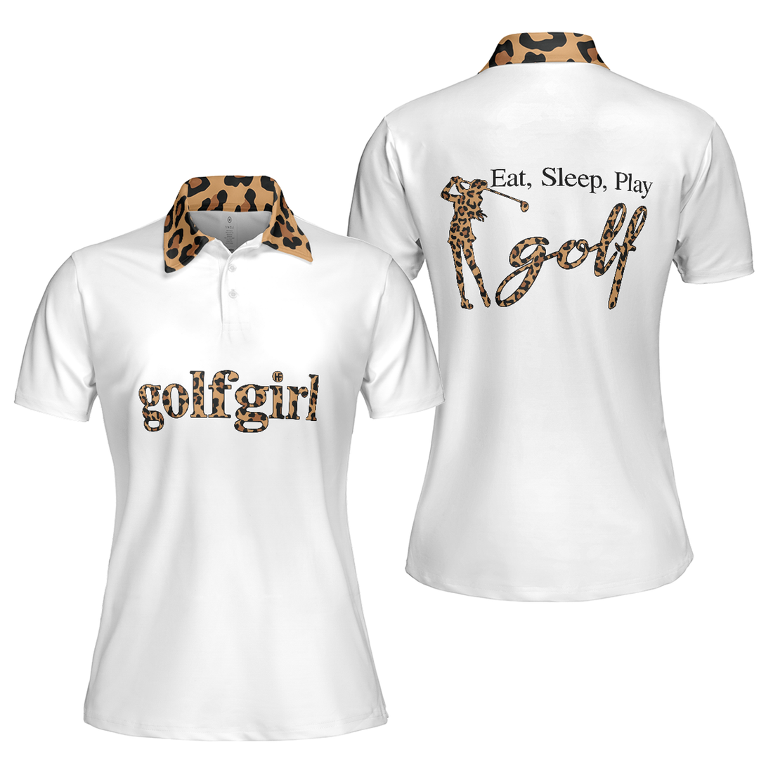 Golf Girl Eat Sleep Play Golf Short Sleeve Women's Polo Shirts S-5XL