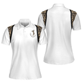 Golf Girl Leopard Pattern Shirt Short Sleeve Women Polo Shirt S-5XL