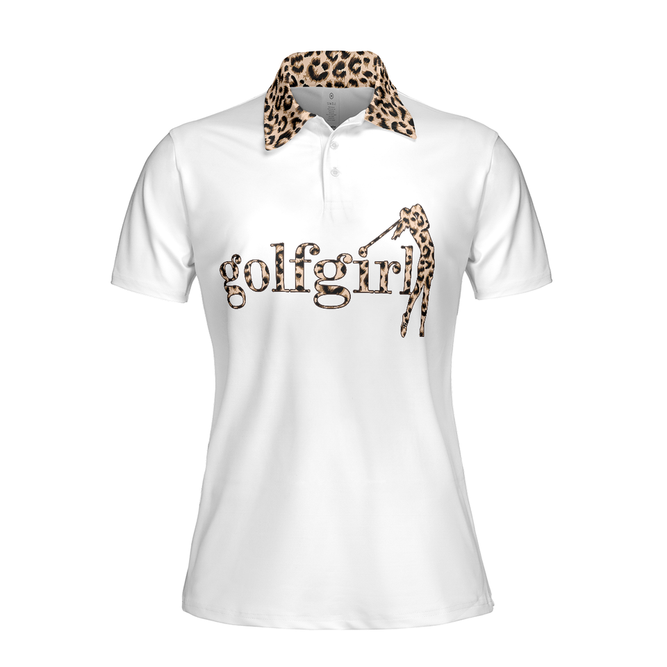 Golf Girl Leopard Pattern Short Sleeve Women Polo Shirt S-5XL