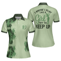 Unique Argyle Green Golf Gift for Ladies Short Sleeve Women's Polo Shirts S-5XL