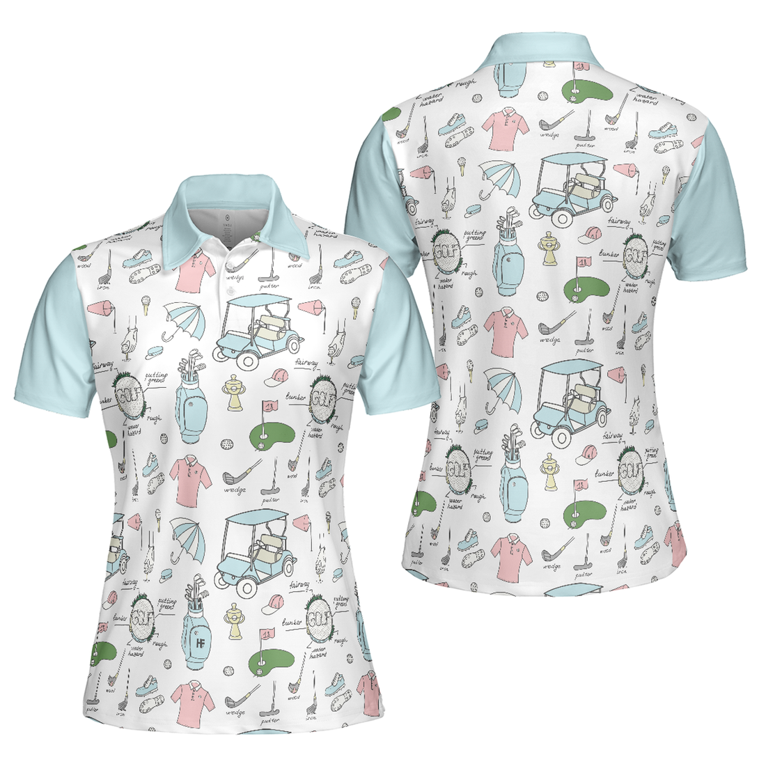Golf Life In Blue V2 Short Sleeve Women's Polo Shirts S-5XL