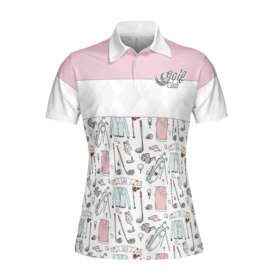 Golf Life In Pink Short Sleeve Women Polo Shirt S-5XL