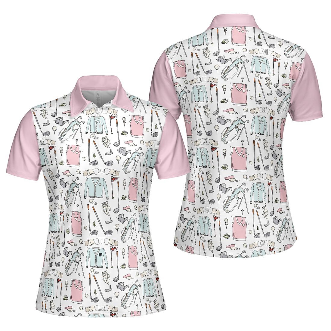 Golf Life In Pink V2 Short Sleeve Women's Polo Shirts S-5XL
