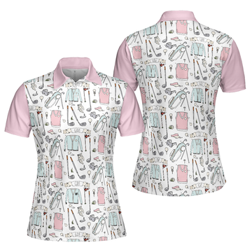 Golf Life In Pink V2 Short Sleeve Women's Polo Shirts S-5XL