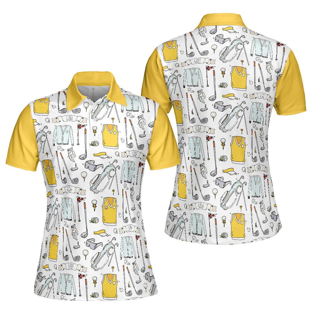 Golf Life In Yellow V2 Short Sleeve Women's Polo Shirts S-5XL
