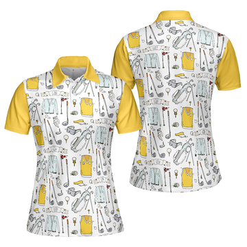 Golf Life In Yellow V2 Short Sleeve Women's Polo Shirts S-5XL
