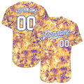 Custom Scratch Graffiti Pattern Royal 3D Baseball Jersey S-5XL