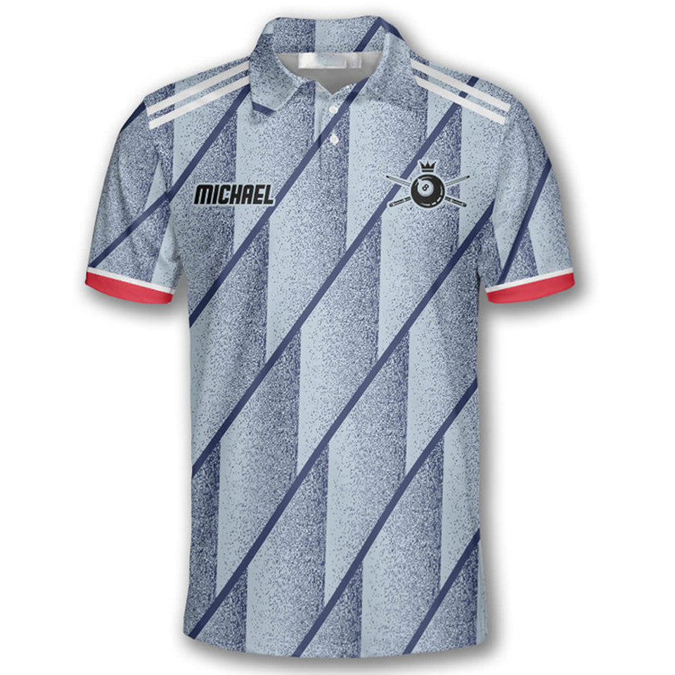 Custom Dust Silver for Men Custom Billiard Ball Team Men's Polo Shirt S-5XL