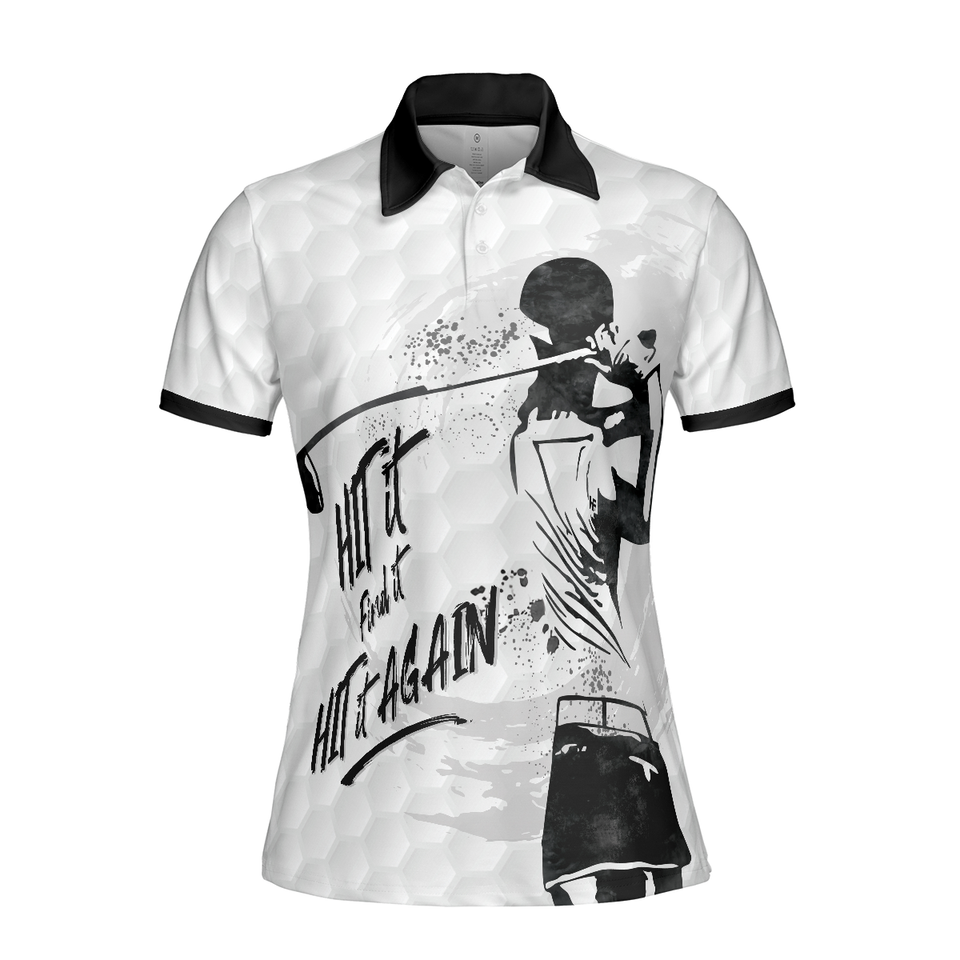 Black and White Short Sleeve Golf Shirt for Women's Polo Shirts S-5XL