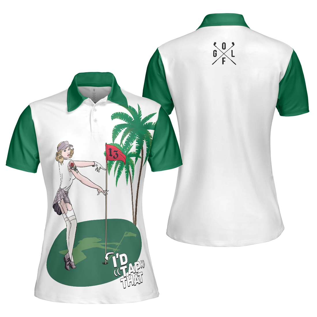 I'd Tap That Golf Short Sleeve Women's Polo Shirts S-5XL