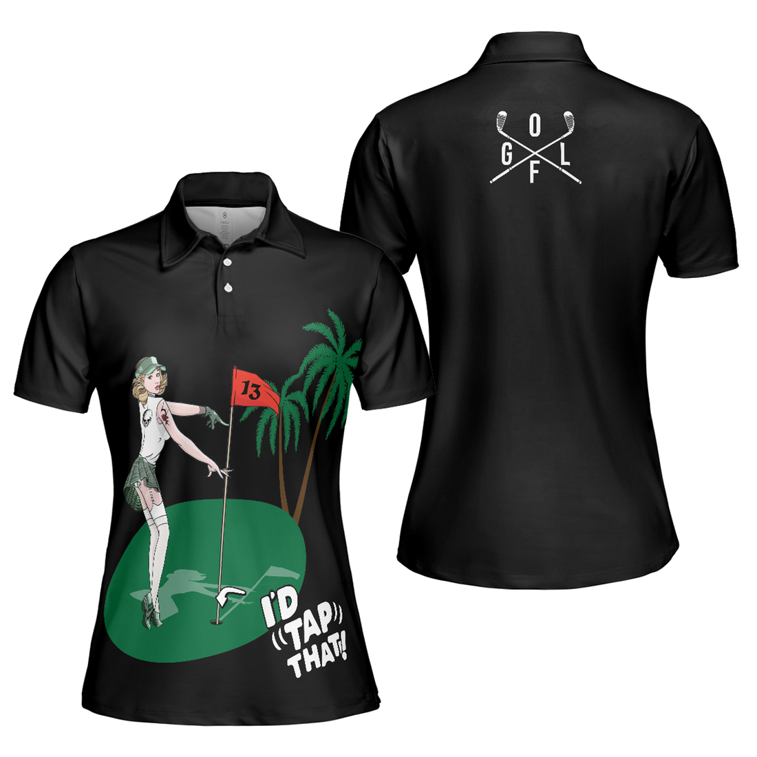 I'd Tap That Golf Short Sleeve Women's Polo Shirts S-5XL