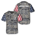Custom Personalized Baseball American Patriot 3D Print Baseball Jersey S-5XL