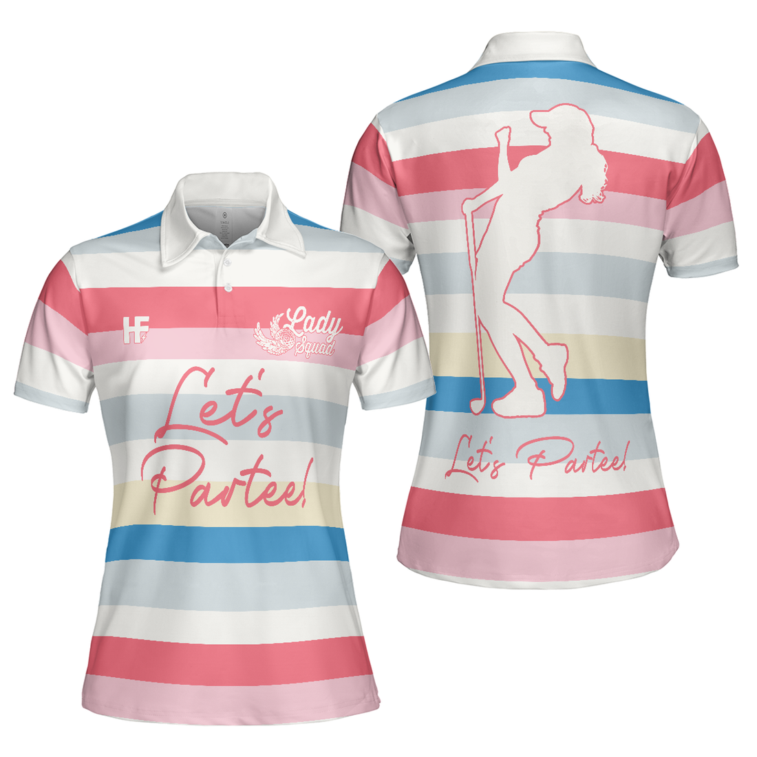 Let's Partee Golf Short Sleeve Women's Polo Shirts S-5XL