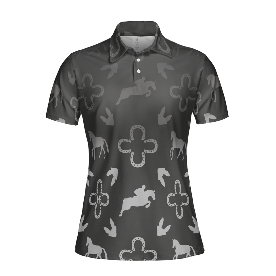 Luxury Equestrian Shirt For Women Short Sleeve Women's Polo Shirts S-5XL