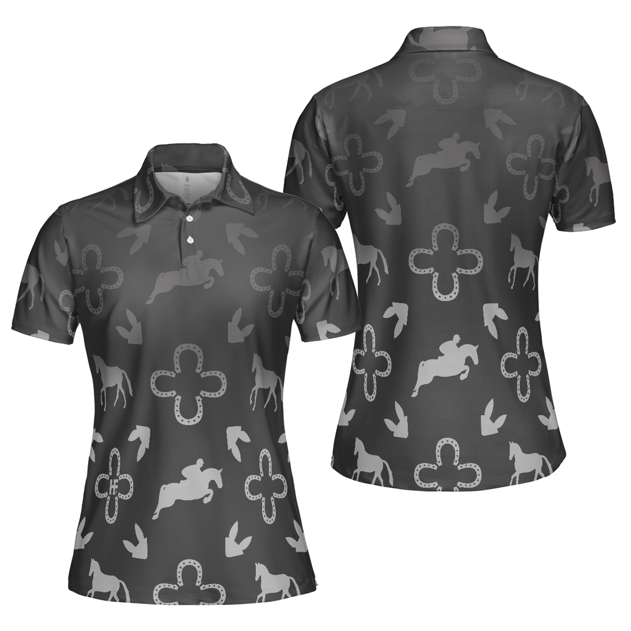 Luxury Equestrian Shirt For Women Short Sleeve Women's Polo Shirts S-5XL