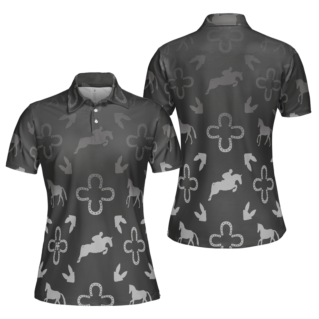 Luxury Equestrian Shirt For Women Short Sleeve Women's Polo Shirts S-5XL