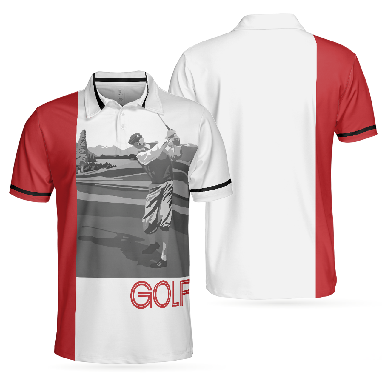 Golf Shirt for Men Golfer Graphic Short Sleeve Men's Polo Shirt S-5XL