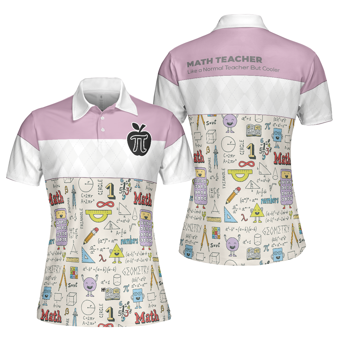 Math Teacher Short Sleeve Women's Polo Shirts S-5XL