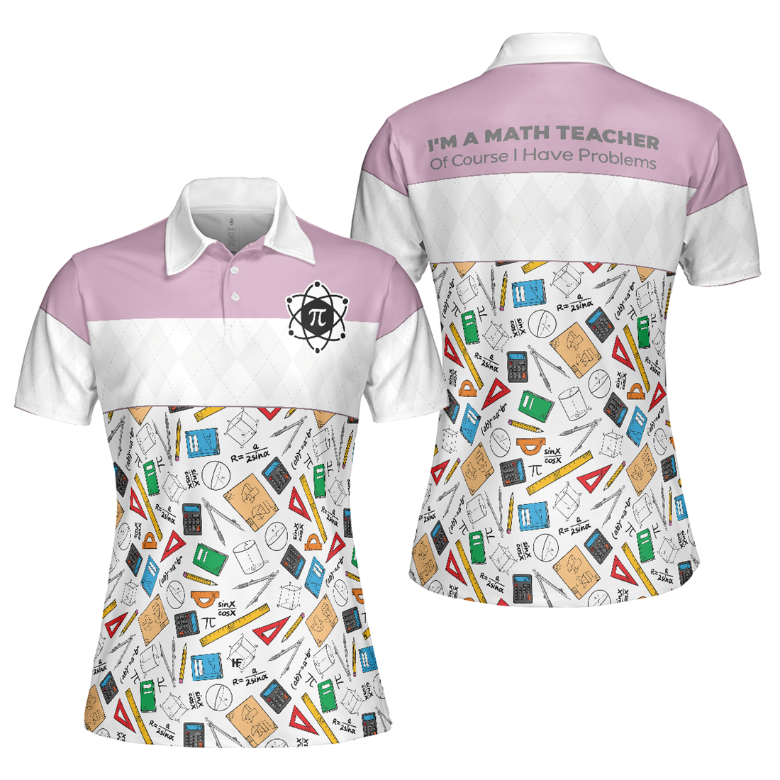 Math Teachers Have Problems Short Sleeve for Women's Polo Shirts S-5XL