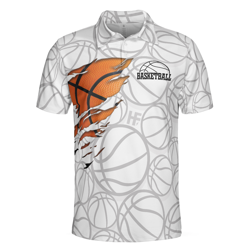 Basketball Player Shirt White Pattern Gift for Lovers Men's Polo Shirt S-5XL