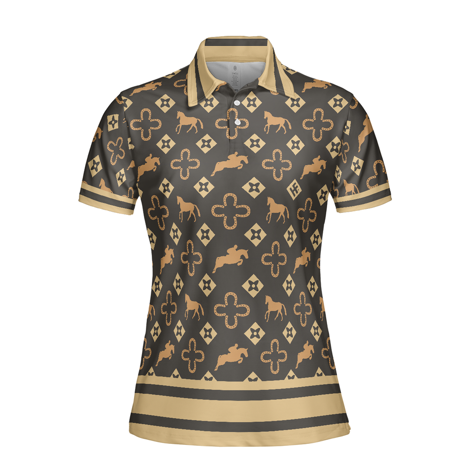 Womens Equestrian Polo Shirt Short Sleeve Gift Women Polo Shirt S-5XL