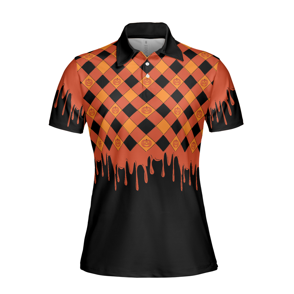 Trick or Teach Short Sleeve Women Polo Shirt Halloween Gift Women Polo Shirt S-5XL