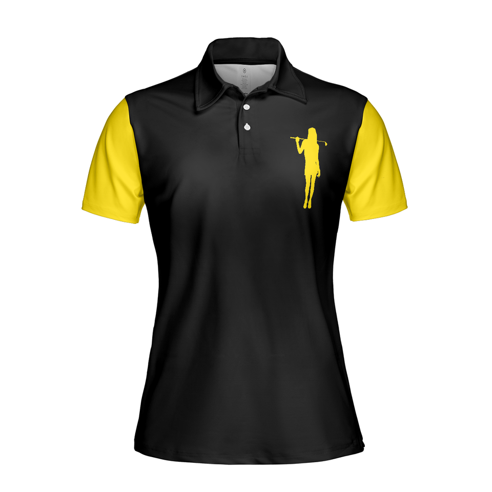Definition Of Golf Girl Black And Yellow Shirt Women Polo Shirt S-5XL