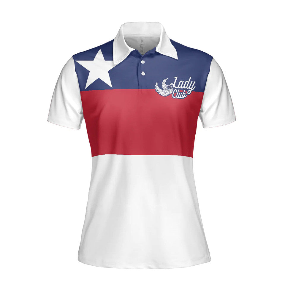 Texas Flag Golf for Ladies Gift for Female Golfers Women's Polo Shirts S-5XL