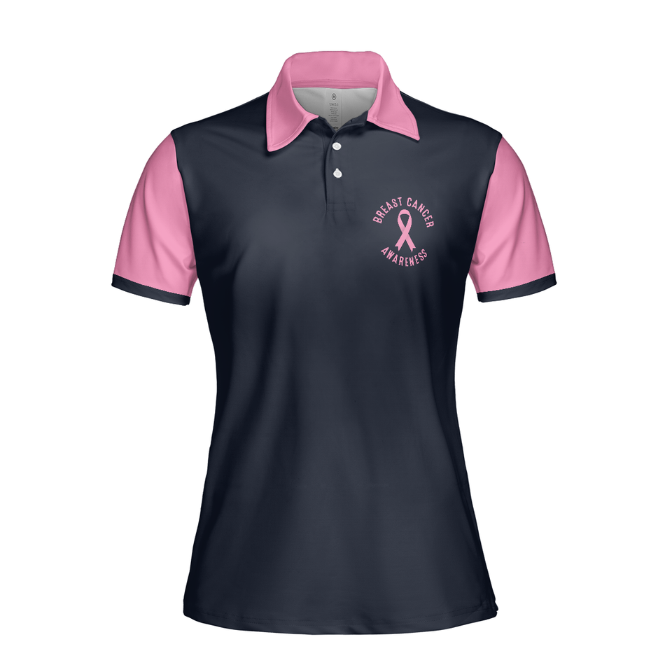 Wife Mom Fighter Black Pink Ribbon Shirt Gift for Mom Women's Polo Shirts S-5XL