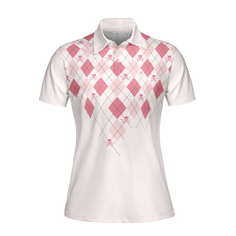 You Say Girls Can't Golf Watch Me Argyle Pink Gift Women's Polo Shirts S-5XL