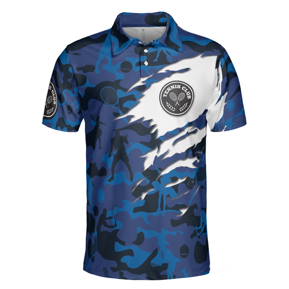 Custom Name Tennis Never Underestimate An Old Man 3D Men's Polo Shirt S-5XL